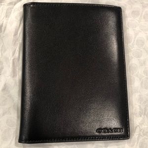 Coach Passport Case - Black Leather